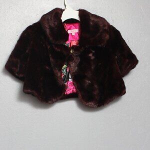 Baker by Ted Baker faux fur cropped short sleeve jacket cover